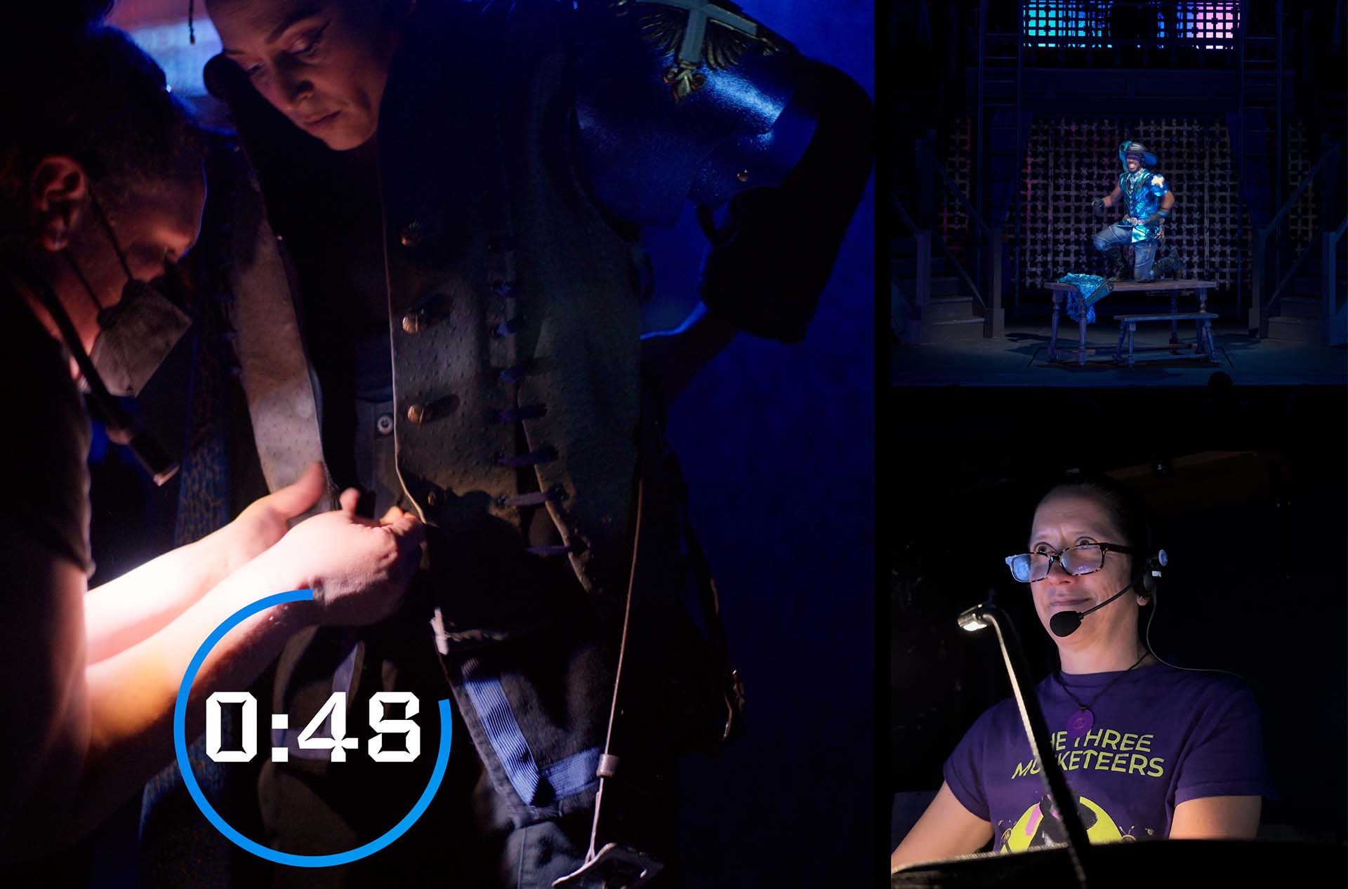 People working on a stage changeover.