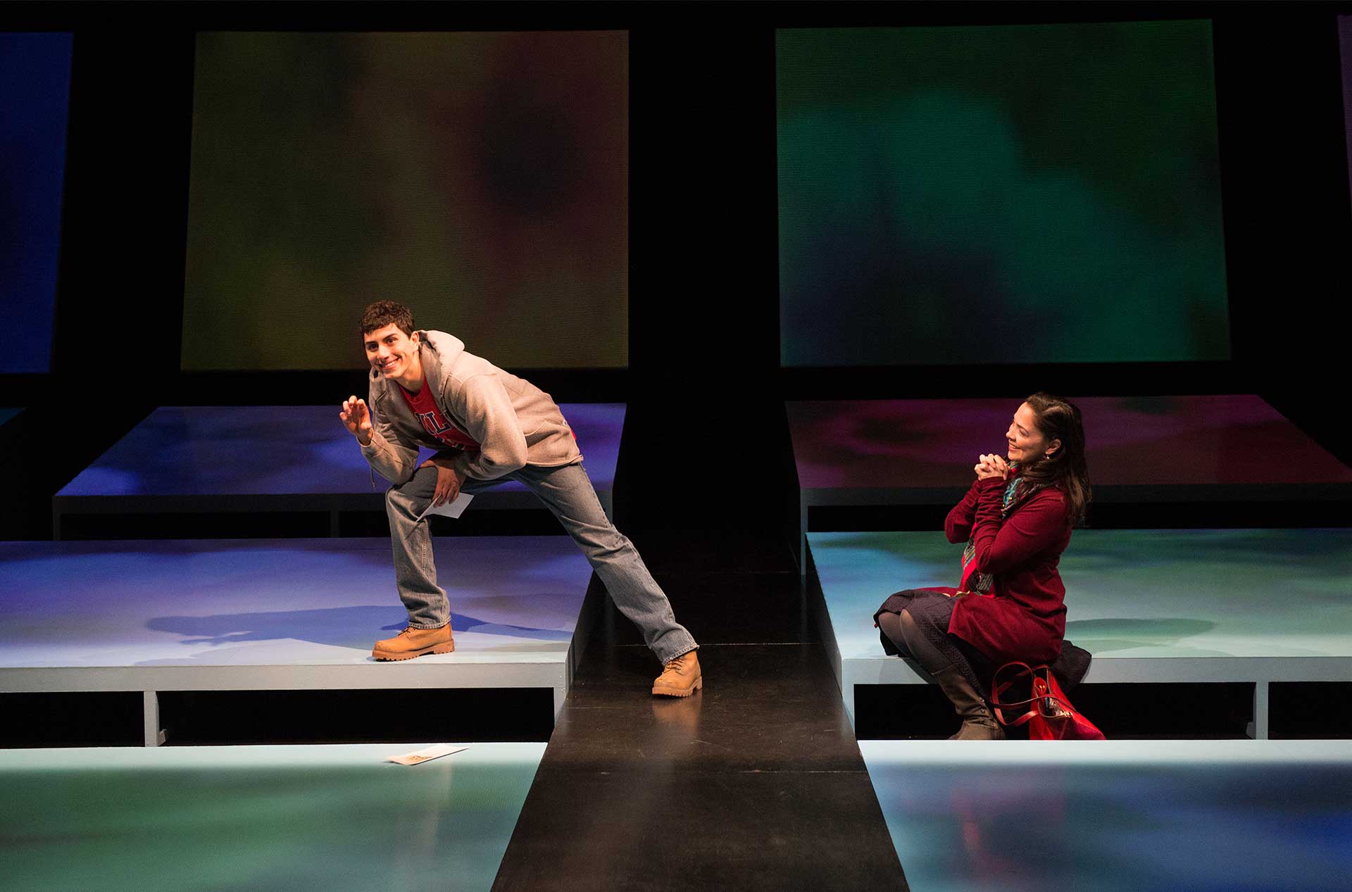 <em>Water by the Spoonful</em> (2014): Daniel Molina, Nancy Rodriguez. Photo by Jenny Graham.