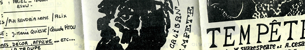 Images of programs from French language productions of The Tempest