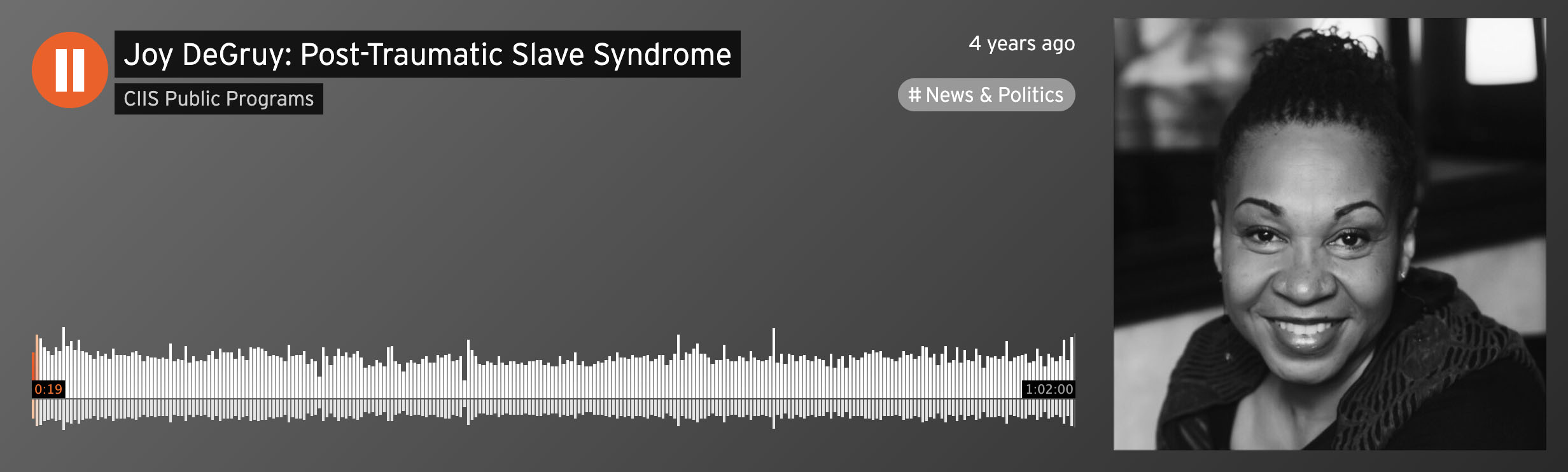 Dr. Joy DrGruy podcast screen shot