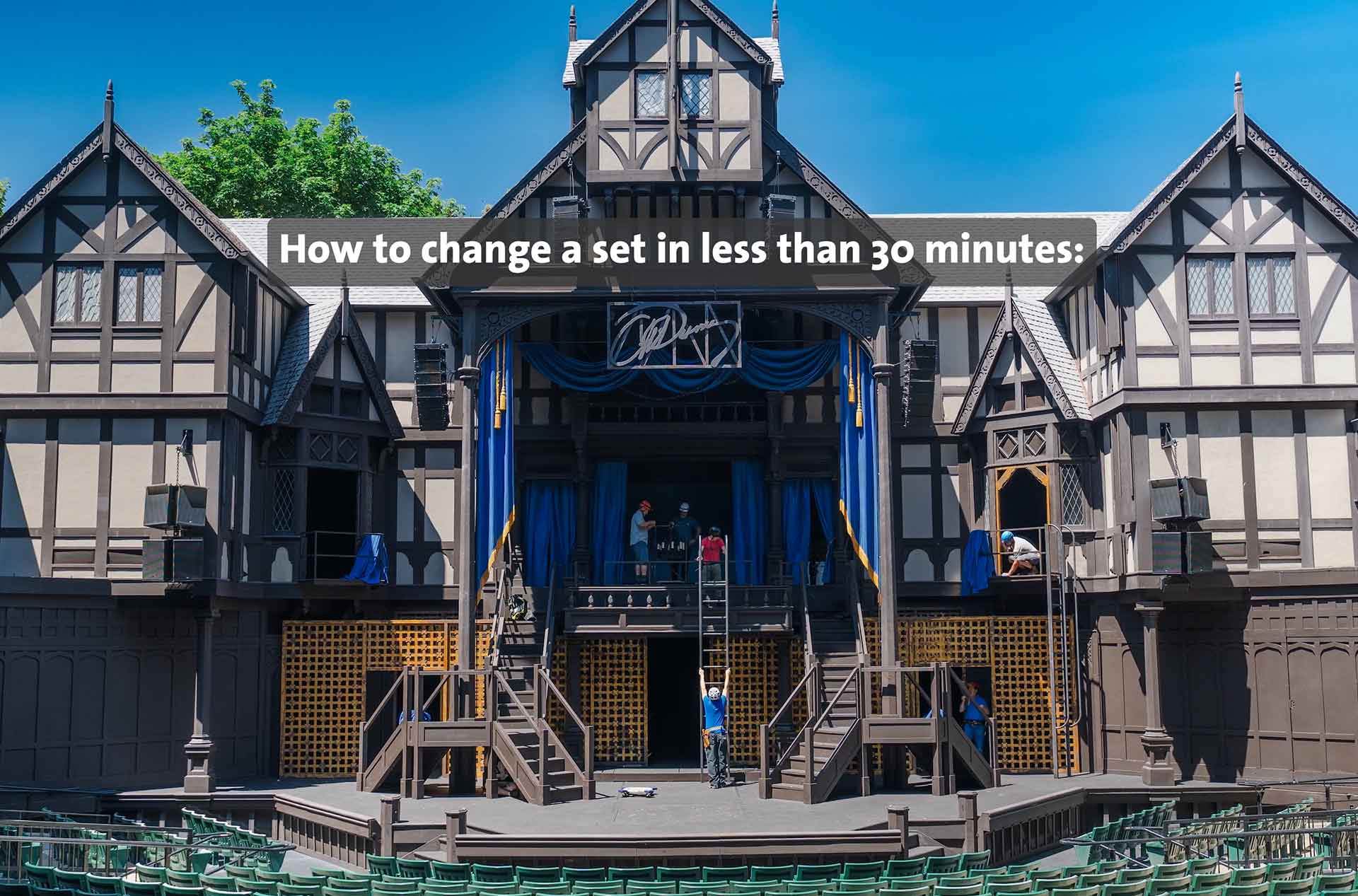Folks loading a set on the Allen Elizabethan Theatre.