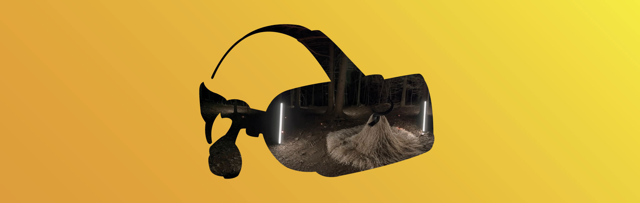 VR headset with image of Guardian of the Night