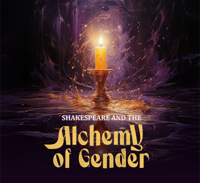 A candle set against a purple and black background.
